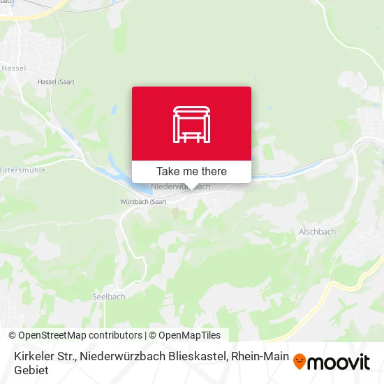 Карта Kirkeler Str., Niederwürzbach Blieskastel