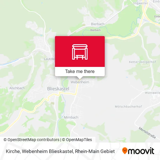 Карта Kirche, Webenheim Blieskastel
