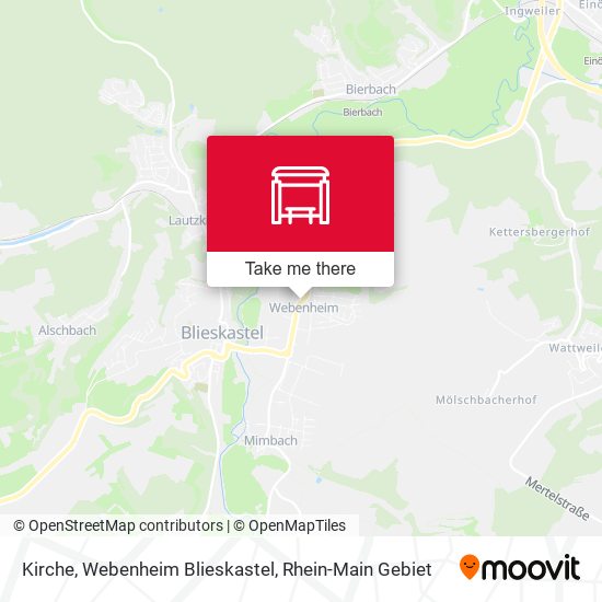 Kirche, Webenheim Blieskastel map