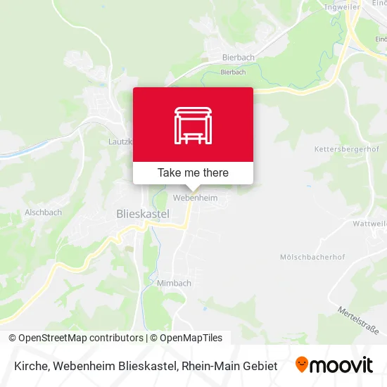 Карта Kirche, Webenheim Blieskastel