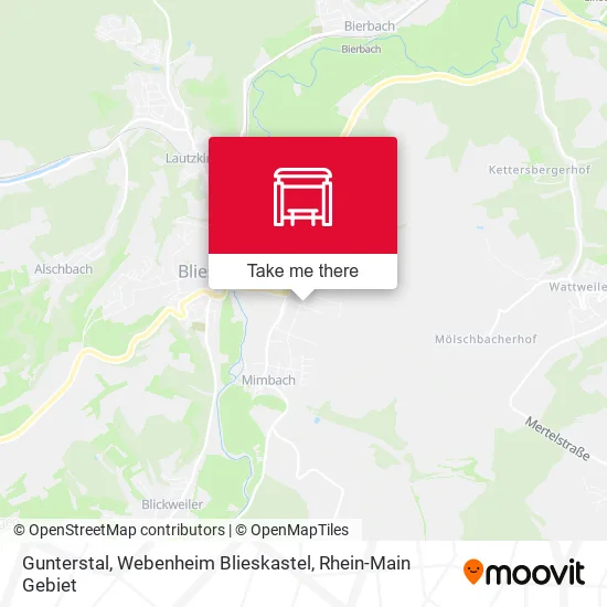 Карта Gunterstal, Webenheim Blieskastel