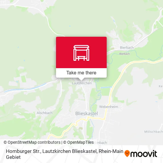 Карта Homburger Str., Lautzkirchen Blieskastel