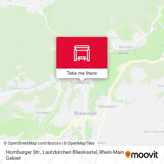 Карта Homburger Str., Lautzkirchen Blieskastel