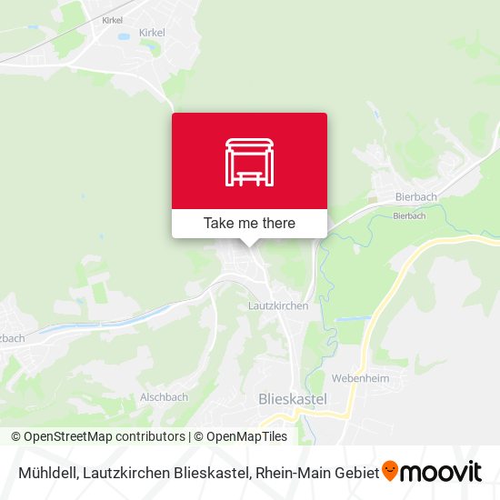 Mühldell, Lautzkirchen Blieskastel map
