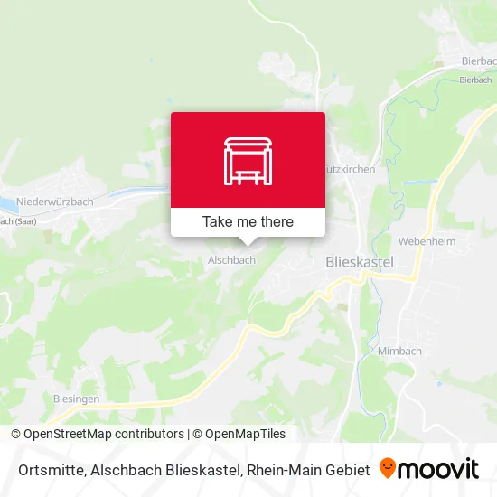 Карта Ortsmitte, Alschbach Blieskastel