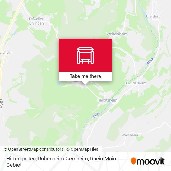 Hirtengarten, Rubenheim Gersheim map