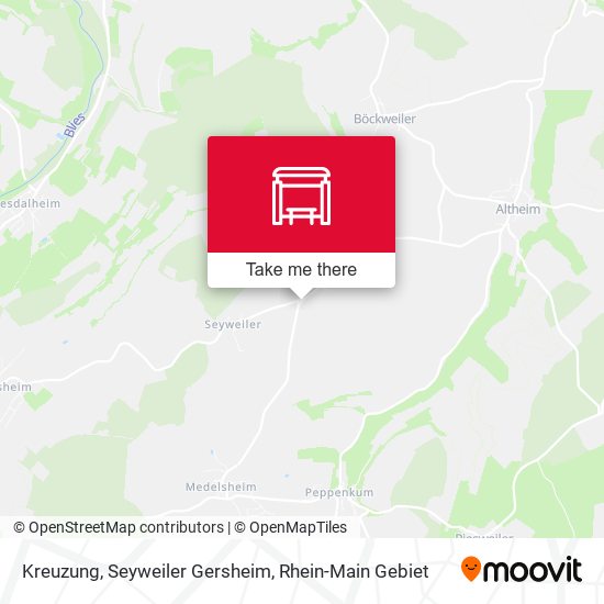 Kreuzung, Seyweiler Gersheim map