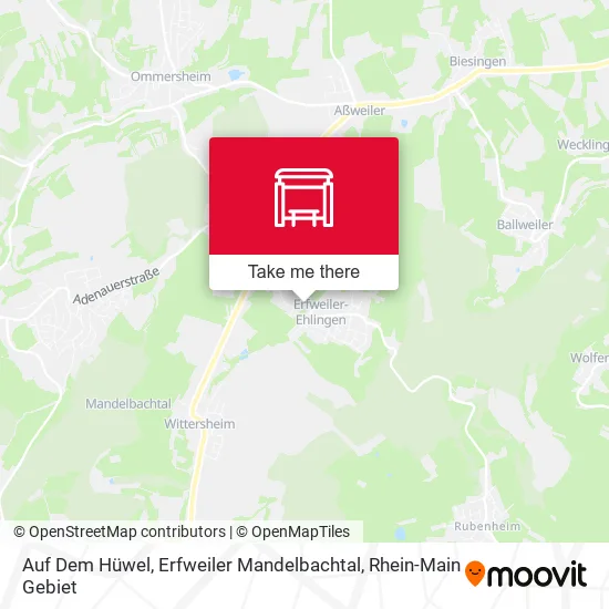 Карта Auf Dem Hüwel, Erfweiler Mandelbachtal