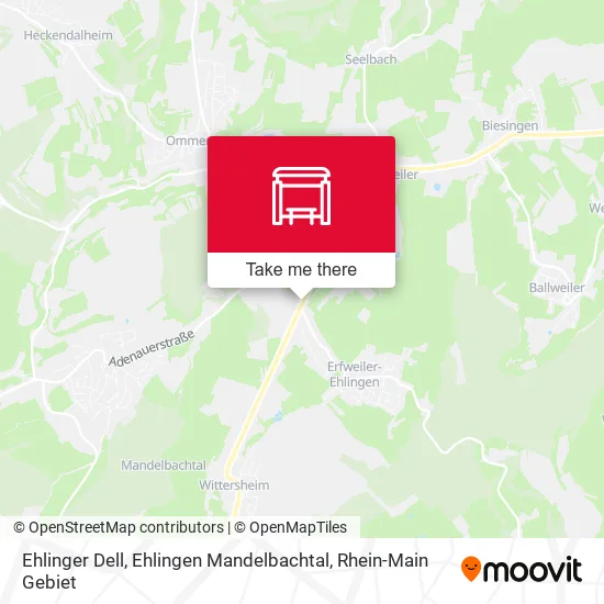 Карта Ehlinger Dell, Ehlingen Mandelbachtal