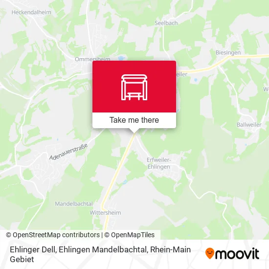 Карта Ehlinger Dell, Ehlingen Mandelbachtal
