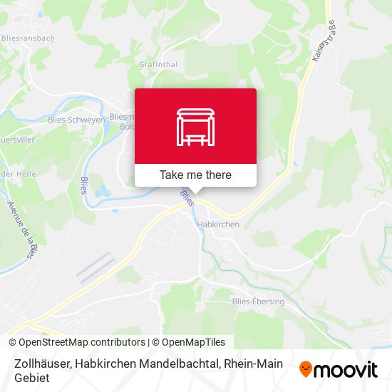 Карта Zollhäuser, Habkirchen Mandelbachtal