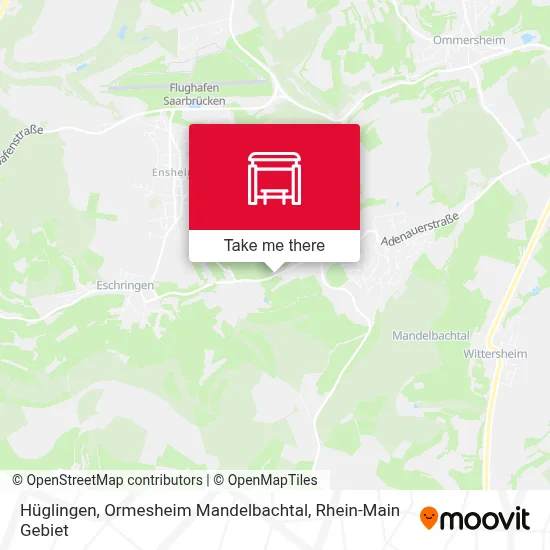 Hüglingen, Ormesheim Mandelbachtal map