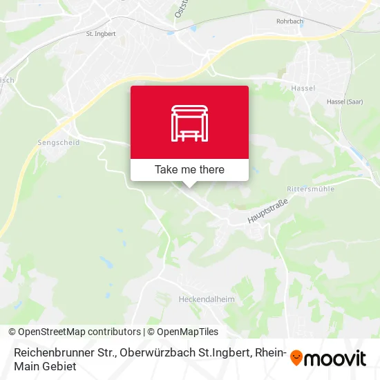 Карта Reichenbrunner Str., Oberwürzbach St.Ingbert