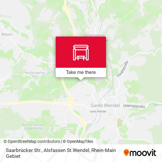 Карта Saarbrücker Str., Alsfassen St.Wendel