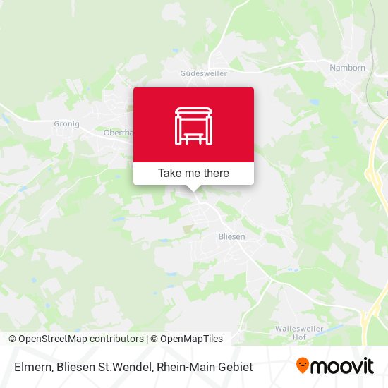 Elmern, Bliesen St.Wendel map