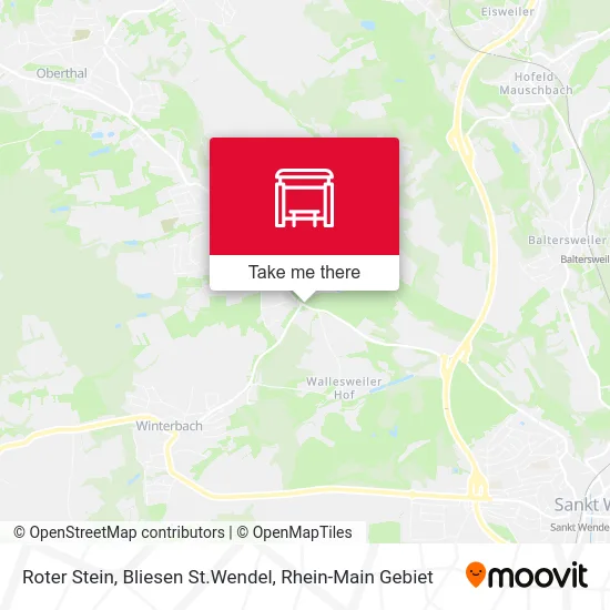 Roter Stein, Bliesen St.Wendel map