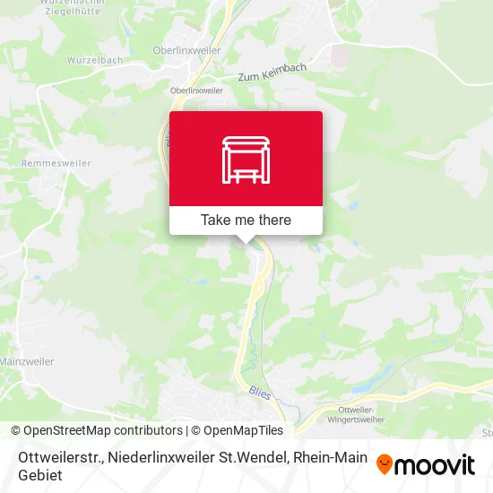 Карта Ottweilerstr., Niederlinxweiler St.Wendel