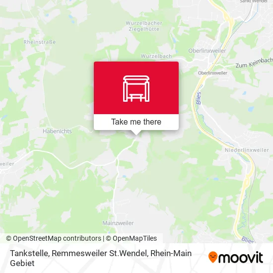 Карта Tankstelle, Remmesweiler St.Wendel