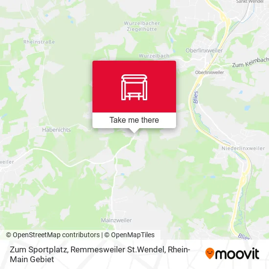Карта Zum Sportplatz, Remmesweiler St.Wendel