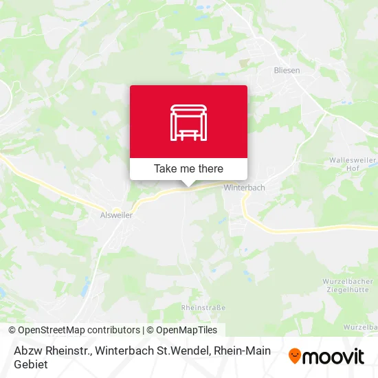 Карта Abzw Rheinstr., Winterbach St.Wendel