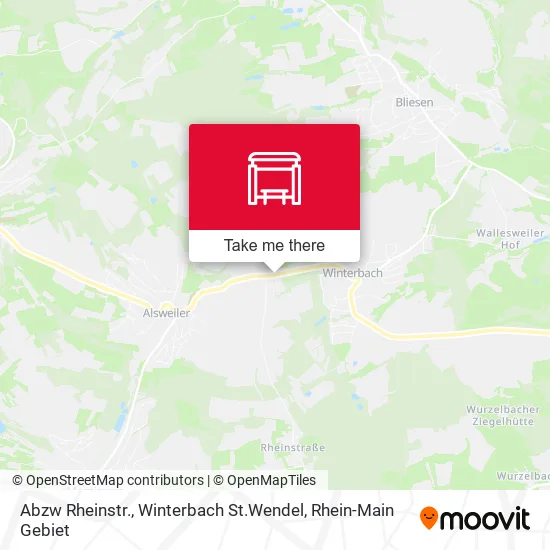 Карта Abzw Rheinstr., Winterbach St.Wendel