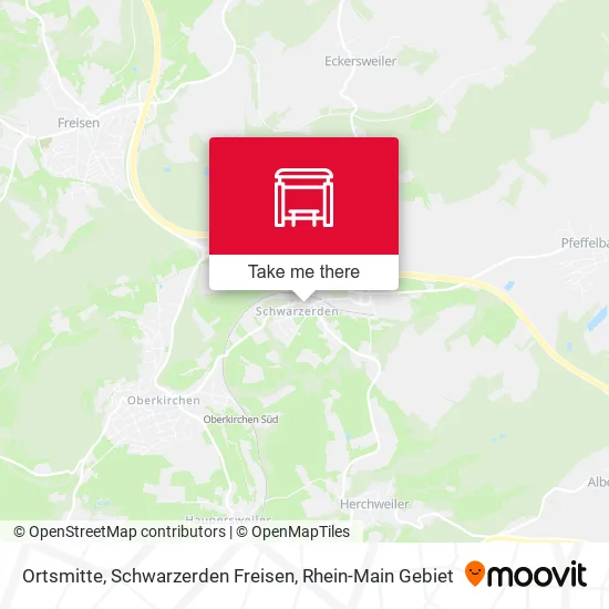 Карта Ortsmitte, Schwarzerden Freisen