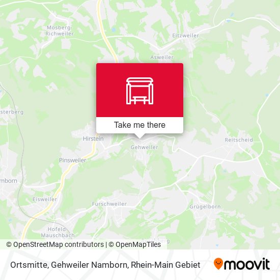 Ortsmitte, Gehweiler Namborn map