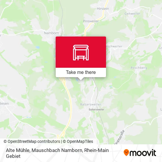 Карта Alte Mühle, Mauschbach Namborn