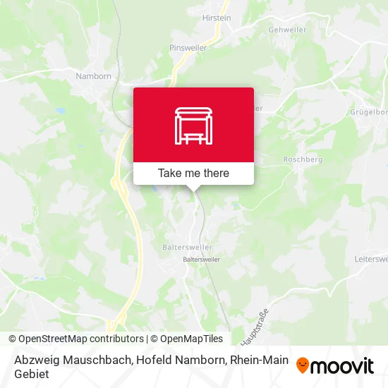 Карта Abzweig Mauschbach, Hofeld Namborn