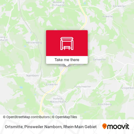 Карта Ortsmitte, Pinsweiler Namborn