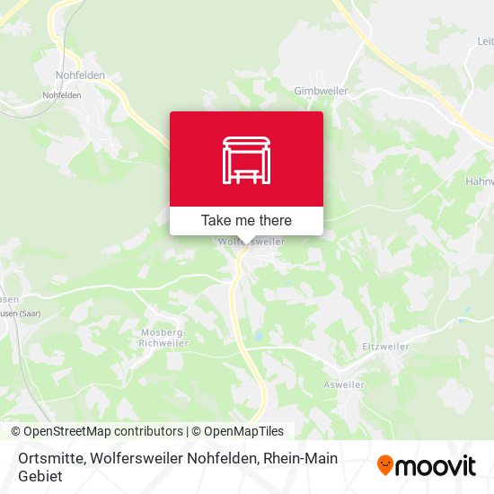 Карта Ortsmitte, Wolfersweiler Nohfelden