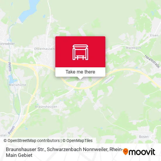 Braunshauser Str., Schwarzenbach Nonnweiler map