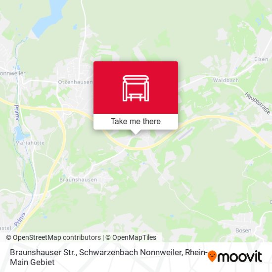 Карта Braunshauser Str., Schwarzenbach Nonnweiler