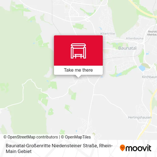 Карта Baunatal-Großenritte Niedensteiner Straße