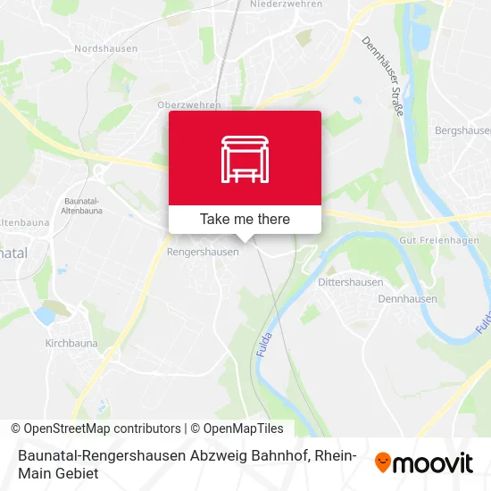 Карта Baunatal-Rengershausen Abzweig Bahnhof