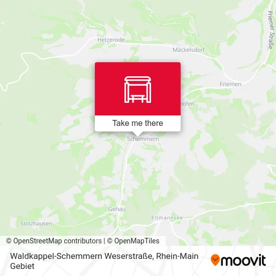 Карта Waldkappel-Schemmern Weserstraße