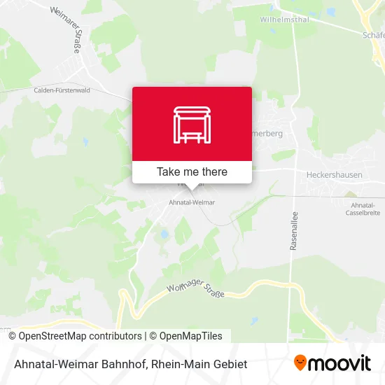 Карта Ahnatal-Weimar Bahnhof