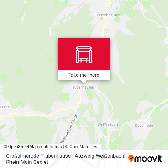 Карта Großalmerode-Trubenhausen Abzweig Weißenbach