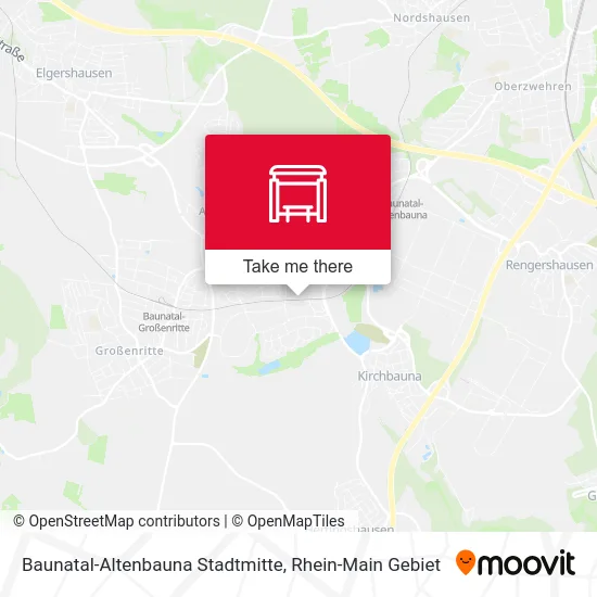 Карта Baunatal-Altenbauna Stadtmitte