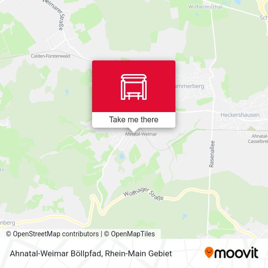 Карта Ahnatal-Weimar Böllpfad