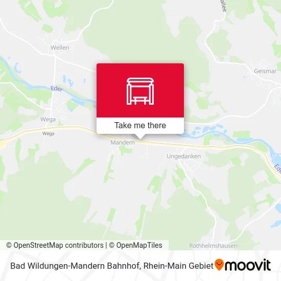 Карта Bad Wildungen-Mandern Bahnhof
