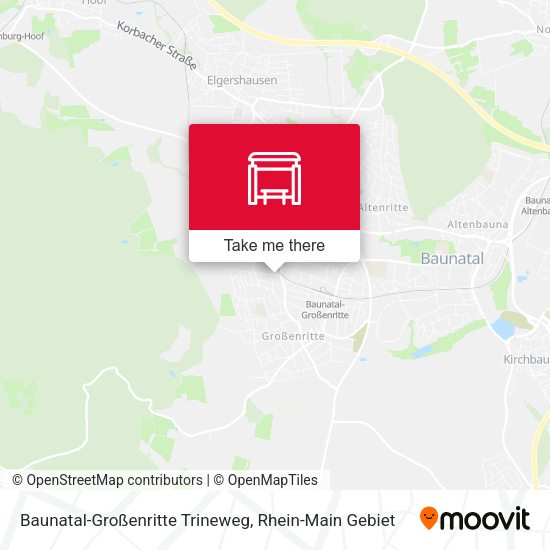 Карта Baunatal-Großenritte Trineweg