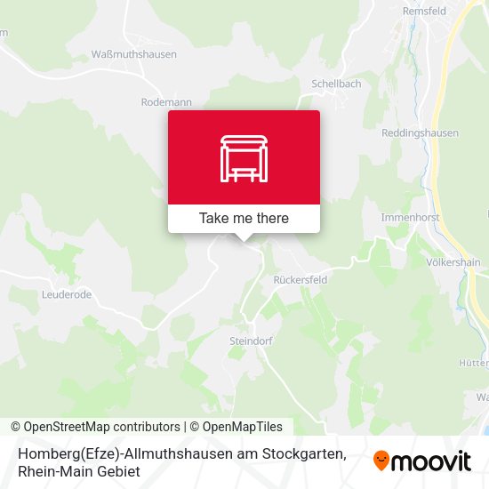 Карта Homberg(Efze)-Allmuthshausen am Stockgarten