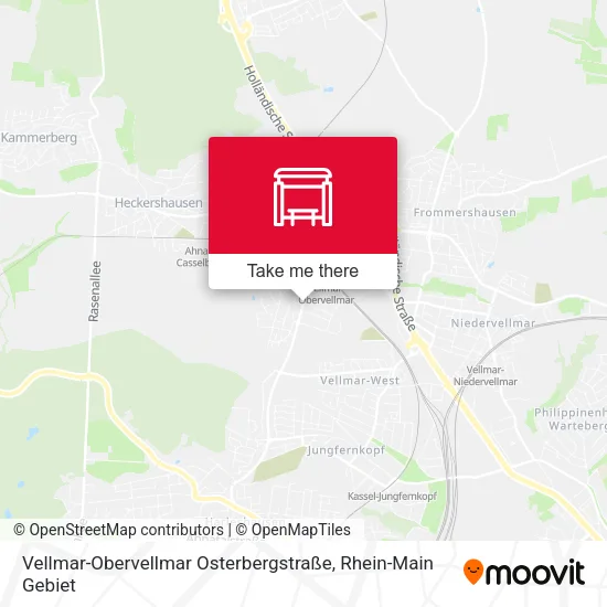 Карта Vellmar-Obervellmar Osterbergstraße