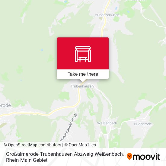 Карта Großalmerode-Trubenhausen Abzweig Weißenbach