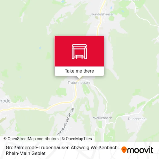 Карта Großalmerode-Trubenhausen Abzweig Weißenbach