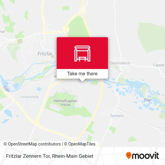 Fritzlar Zennern Tor map
