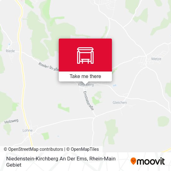 Карта Niedenstein-Kirchberg An Der Ems