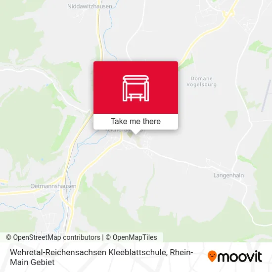 Карта Wehretal-Reichensachsen Kleeblattschule