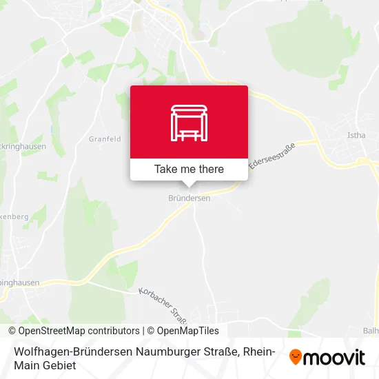 Карта Wolfhagen-Bründersen Naumburger Straße